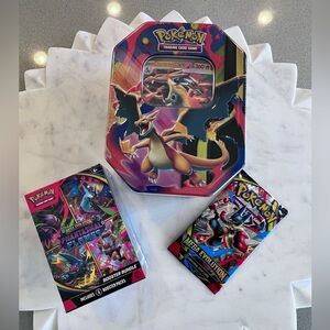 Pokémon Mega Charizard Y Tin, Mega Evolution, Phantasmal Flames Booster Bundle